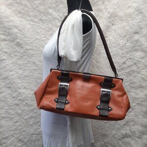 Vintage Ferrucci Brown  Leather Top Handle Purse Handbag
